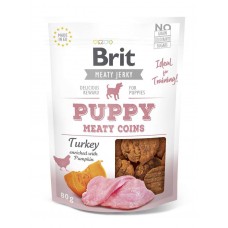 Brit Jerky Puppy Snack Meaty Coins with Turkey Tahılsız Hindili Yuvarlak Yavru Köpek Ödülü 80 Gr